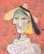 pablo picasso woman in a straw hat oil